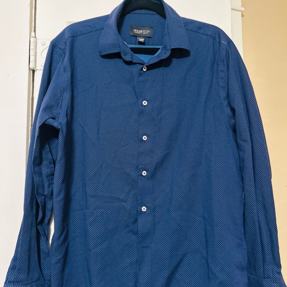Blue Casual Button Down Shirt